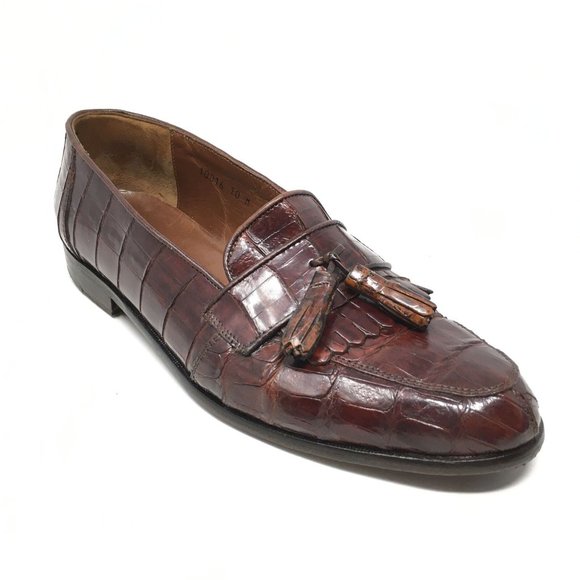 Belvedere Loafers Shoes Size 10 Brown Crocodile main image 7